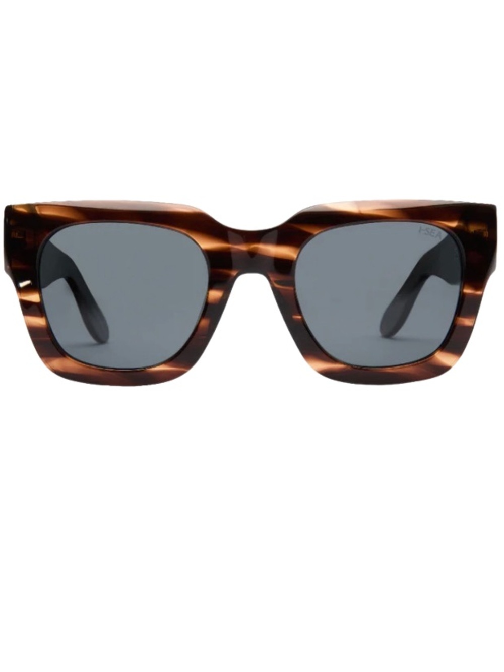 I-Sea Jolene Tiger Stripe/Smoke Polarized Lens Sunglasses with Pink Case